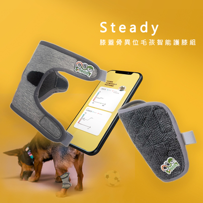 Steady膝蓋骨異位毛孩智能護膝組